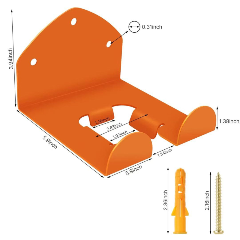 Fűkasza tartó HTD-1555, fémből, Hongtaida hardware, falra szerelhető kerti szerszágtartó