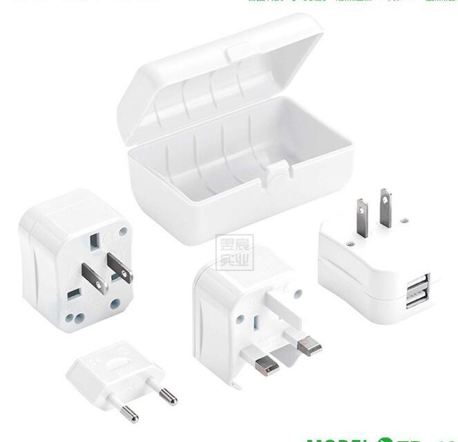 Daugiafunkcinis kištukų adapteris – 3C sertifikuotas, įtampa 50–440V, kelionėms