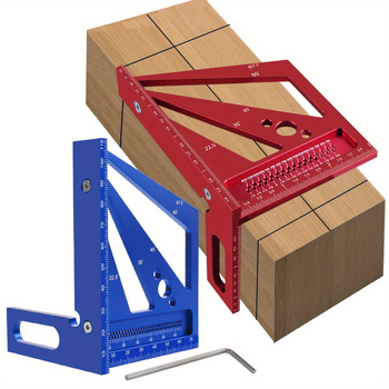 Дърводелски алуминиев сплав квадратен ъгломер за дървообработване, четири ъгла, прав ъгъл и отвори за маркиране — Марка: Special Wood Machinery