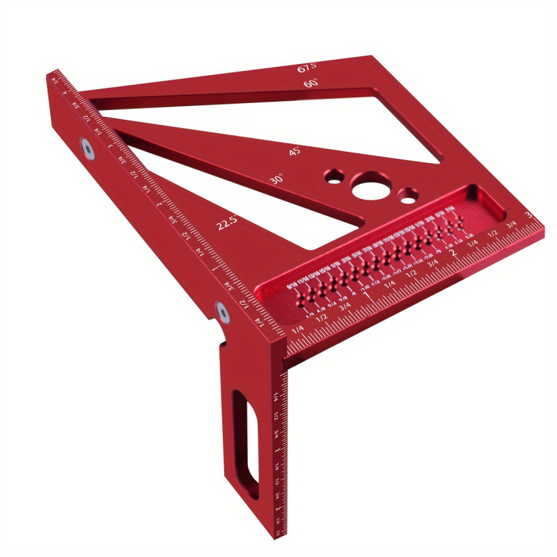 Дърводелски алуминиев сплав квадратен ъгломер за дървообработване, четири ъгла, прав ъгъл и отвори за маркиране — Марка: Special Wood Machinery
