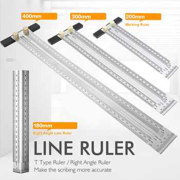 Неръждаема стоманена линейка за дърводелство: маркиране с дупки, правоъгълен ъгъл и градуировка