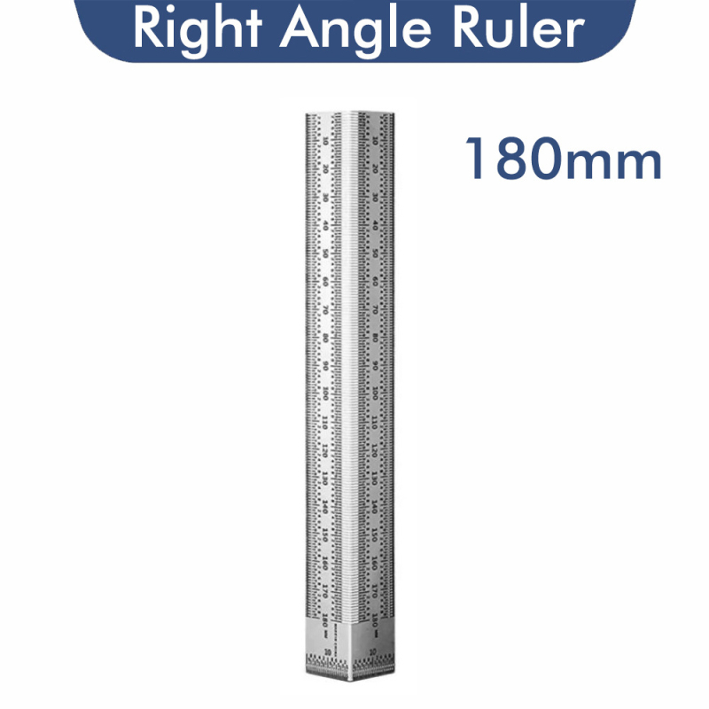 Неръждаема стоманена линейка за дърводелство: маркиране с дупки, правоъгълен ъгъл и градуировка