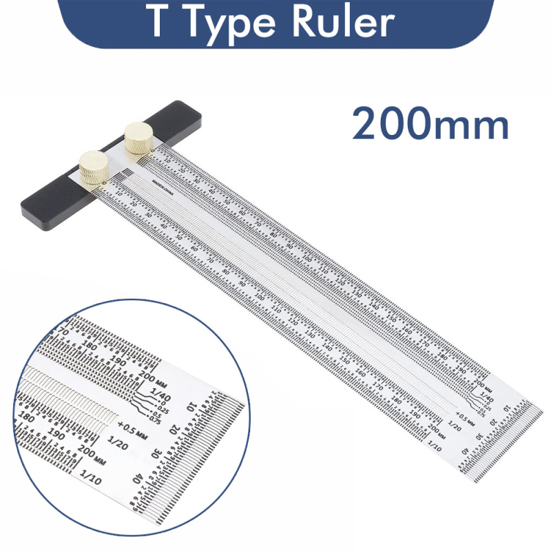 Неръждаема стоманена линейка за дърводелство: маркиране с дупки, правоъгълен ъгъл и градуировка