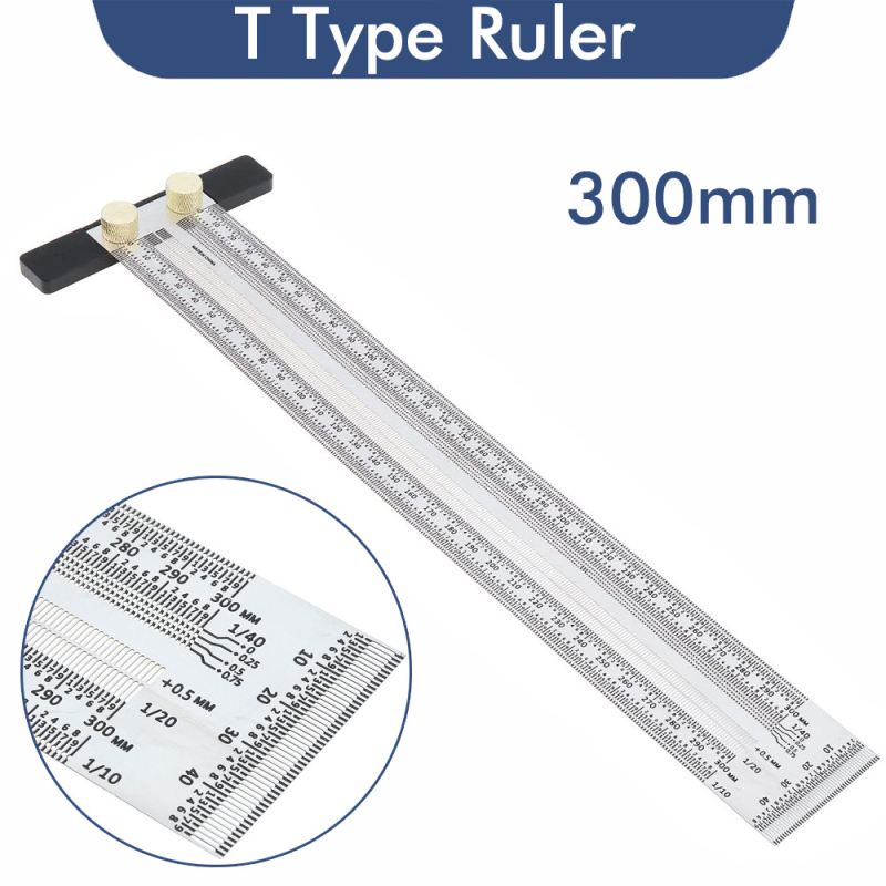 Неръждаема стоманена линейка за дърводелство: маркиране с дупки, правоъгълен ъгъл и градуировка