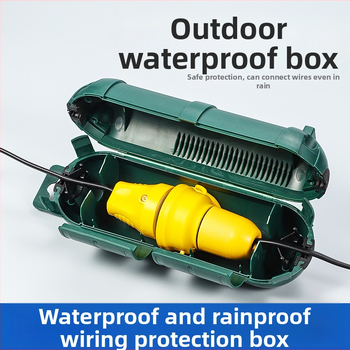 Εξωτερικό αδιάβροχο κουτί σύνδεσης πρίζας με μία είσοδο και μία έξοδο, πλαστικό, υψηλής αντοχής