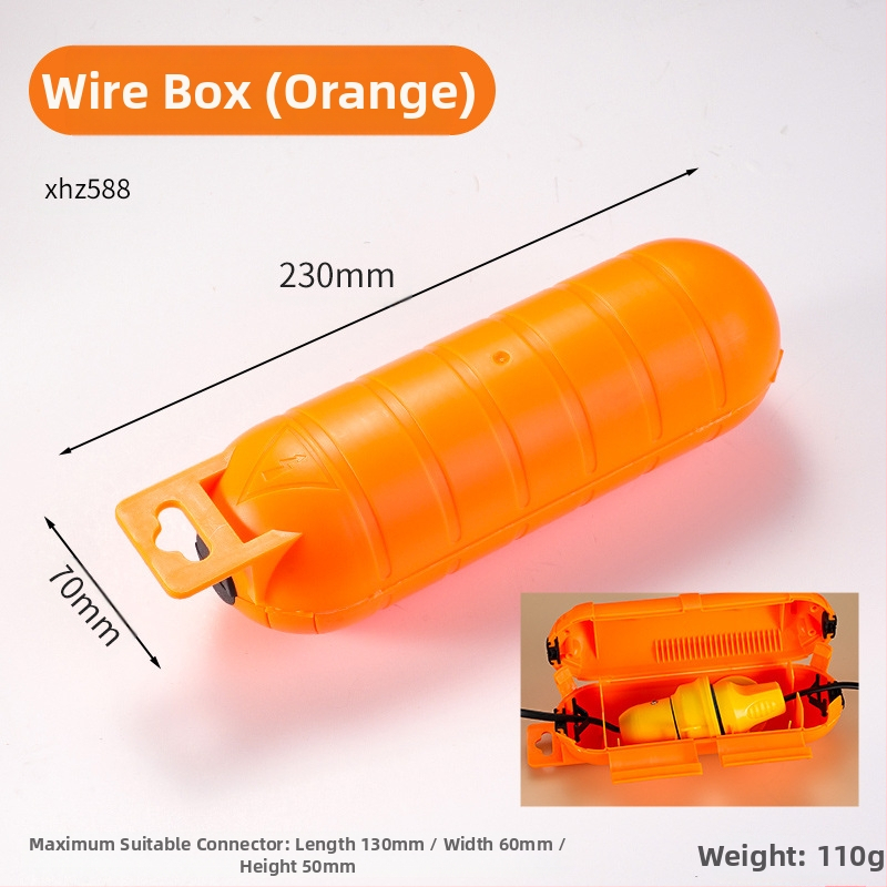 Εξωτερικό αδιάβροχο κουτί σύνδεσης πρίζας με μία είσοδο και μία έξοδο, πλαστικό, υψηλής αντοχής