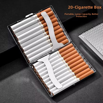 Θήκη τσιγάρων – Δερμάτο-Μεταλλική, Για 20 Τσιγάρα, Φορητή, Αντοχή σε Πίεση, Μοντέρνο Μινιμαλιστικό Στυλ
