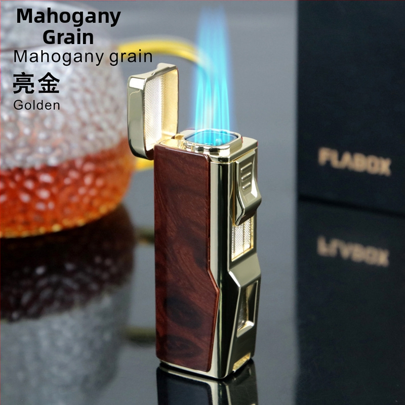 Metalinė butaninė uždegimo priemonė, vėjo atspari, su cigaro pjovikliu ir cigaro laikikliu