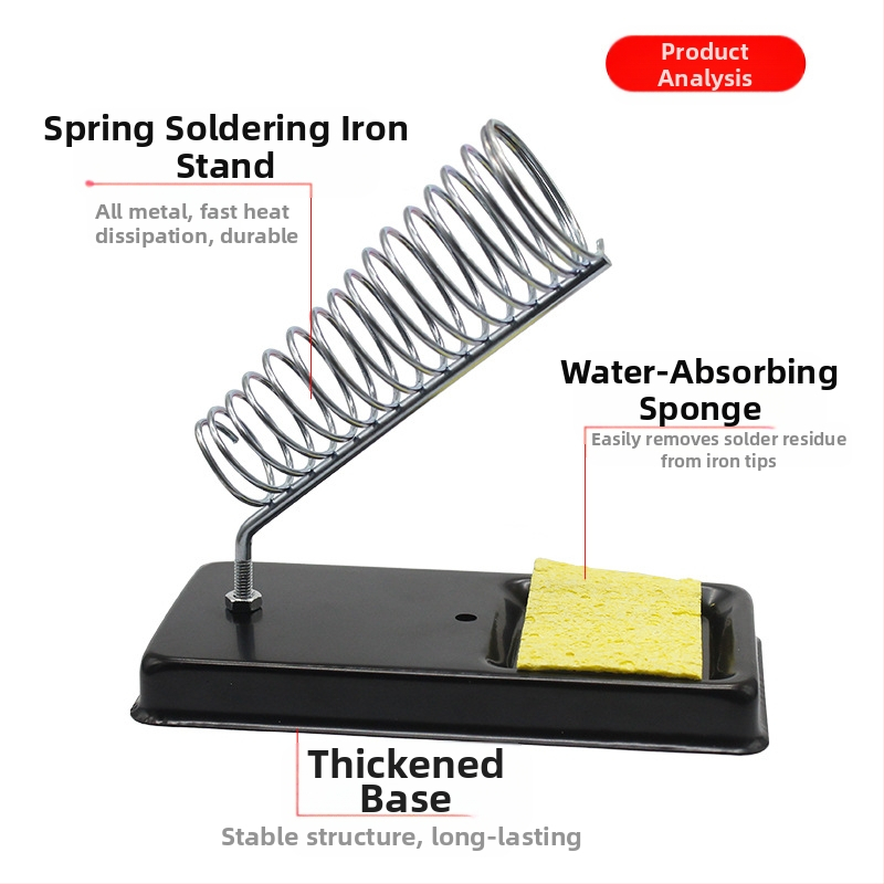 Litavimo stovas, visometalinė konstrukcija, su V formos rėmu, daugiafunkcinis, kempinės laikiklis