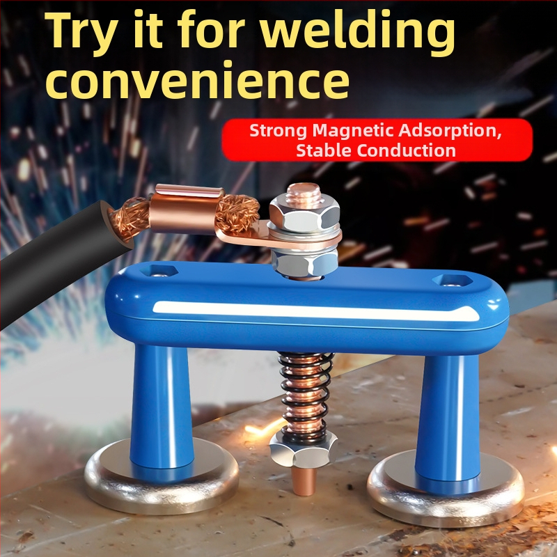 Заваръчно помагало: силен магнитен заземителен държач с фиксиран железен връх