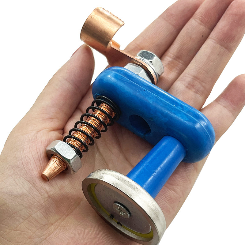 Asistent pentru sudură: clemă magnetică de împământare puternică cu vârf de fier fix