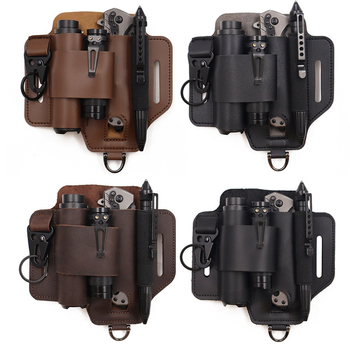 Excellent Gift EDC taktikai deréktáska túléléshez beépített zseblámpával és összecsukható kés rekeszével