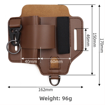 Excellent Gift EDC ζώνη τακτική για επιβίωση με ενσωματωμένο φακό και θήκη για πτυσσόμενο μαχαίρι