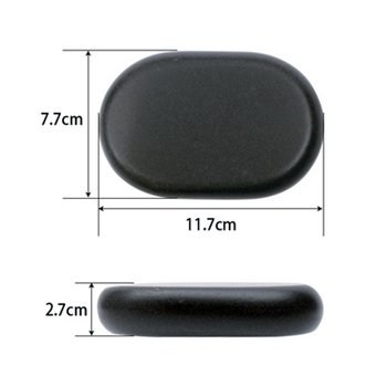 Базалтови вулканични енергийни камъни за масаж – 12 части комплект за меридиан спа с отопляващ масаж и етерично масло