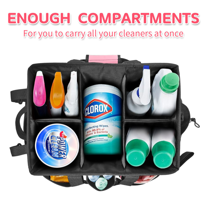 Geantă de curățare cubică, cu curea crossbody — spațiu de depozitare multifuncțional pentru unelte de curățenie, material Dragon Dance