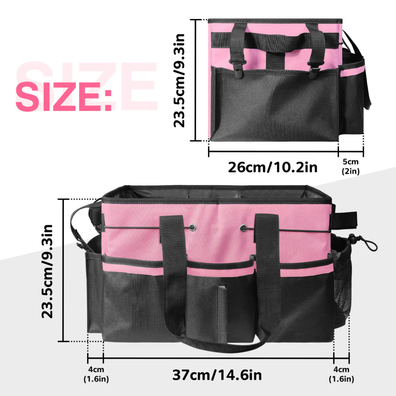 Geantă de curățare cubică, cu curea crossbody — spațiu de depozitare multifuncțional pentru unelte de curățenie, material Dragon Dance