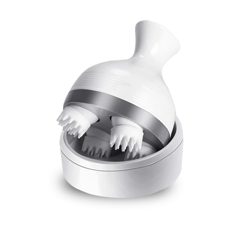 Kačių galvos masažuoklis su galvos odos valymu ir akupunktūros taškų masažu – elektrinis aštuonkojis masažuoklis IK-T1, įkrovimas, kompiuterinis valdymas, 3 pavaros, vibracija