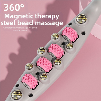 Viso kūno masažuoklis su kamuoliniais galvutėmis, lieknėjimo įrankis, pilvo masažo lazdelė, apima juosmenį, nugarą, kojas, pečius ir kaklą, meridijanų šepetėlis; Prekės ženklas: Other, išleista 2024 m. vasarą