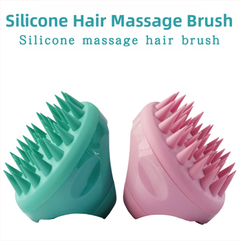 Šampūno šukos galvos odos masažai – ABS + silikono gelis; Prekės ženklas: Little Green Dill