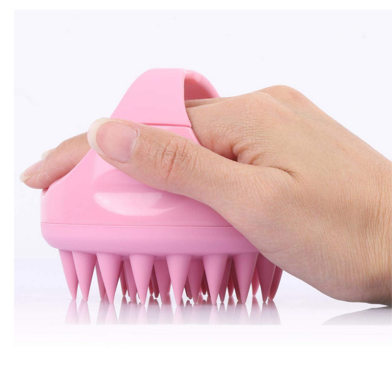 Šampūno šukos galvos odos masažai – ABS + silikono gelis; Prekės ženklas: Little Green Dill