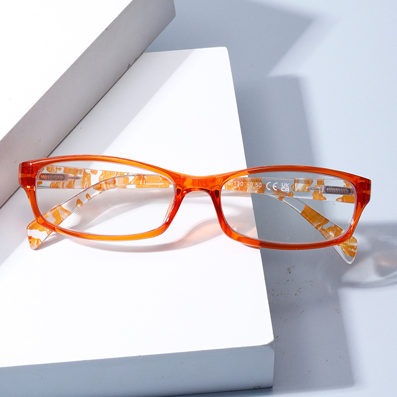 Čítacie okuliare - štvorcový plný rám, PC rám, šošovky proti modrému svetlu, módny mestský štýl