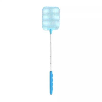 Τηλεσκοπική μυγοσκούπα για οικιακή χρήση, μακριά λαβή, πλαστική κατασκευή, ανθεκτική και στιβαρή, με ενισχυμένο σώμα