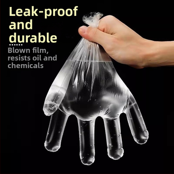 Vienkartinės pirštinės komercinėms virtuvėms, atsparios vandeniui, 0,04 mm storis, logotipo spauda įmanoma, pritaikomos