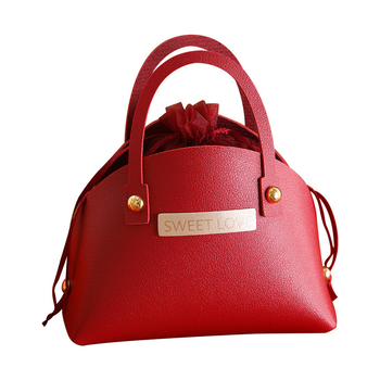 Xingye PU odinė vestuvinė saldumynų maišelė su auksiniu užbaigimu