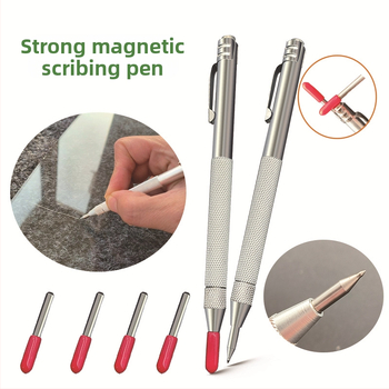 Model YF026 чертаеща писалка с подменяем накрайник, метална сплав за захващане, електроплакиране, за обработка на стъкло