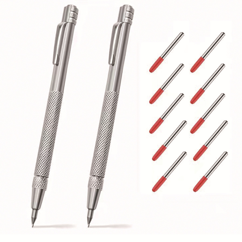 Model YF026 чертаеща писалка с подменяем накрайник, метална сплав за захващане, електроплакиране, за обработка на стъкло