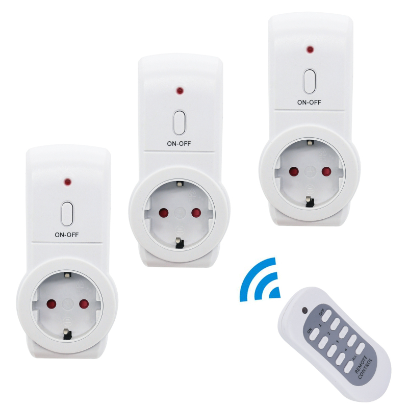 Išmanus sieninis lizdas su ES standarto kištuku, per sieną, skirtas virtuvei, elektros įrangai, darbo temperatūra -20…50 °C