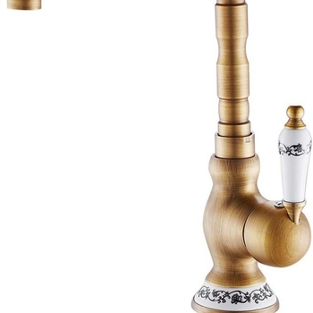 Praustuvo maišytuvas, modelis 3121, vario korpusas, keramikinė kasetė, vertikalus montavimas, senovinis paviršius