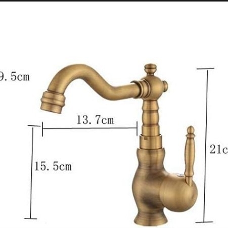 Praustuvo maišytuvas, modelis 3121, vario korpusas, keramikinė kasetė, vertikalus montavimas, senovinis paviršius
