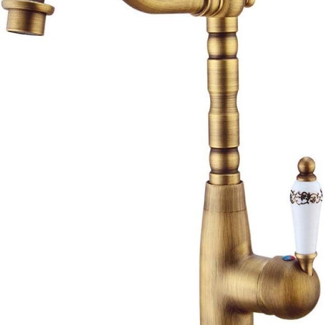 Praustuvo maišytuvas, modelis 3121, vario korpusas, keramikinė kasetė, vertikalus montavimas, senovinis paviršius