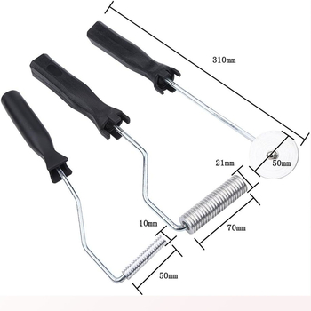 Комплект инструмент за стъкловлакнести ролери с балонна лопатка, три части, тръби от неръждаема и въглеродна стомана