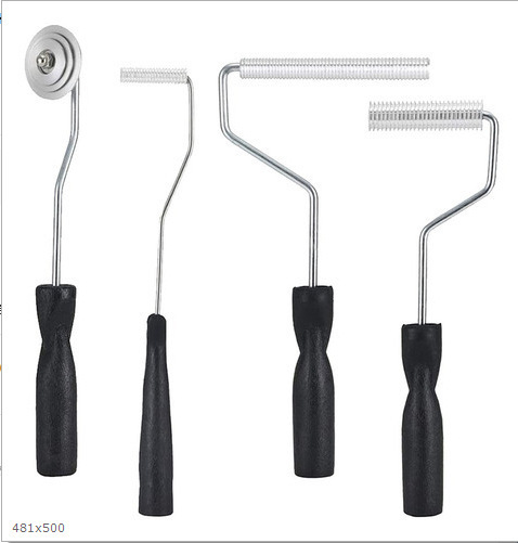 Комплект инструмент за стъкловлакнести ролери с балонна лопатка, три части, тръби от неръждаема и въглеродна стомана