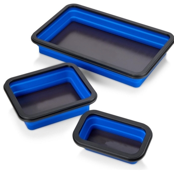 3 τεμάχια ορθογώνιοι δίσκοι από σιλικόνη, πτυσσόμενος μαγνητικός οργανωτής εξαρτημάτων, δυνατότητα εκτύπωσης λογοτύπου