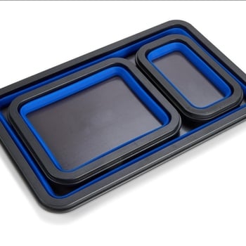 3 τεμάχια ορθογώνιοι δίσκοι από σιλικόνη, πτυσσόμενος μαγνητικός οργανωτής εξαρτημάτων, δυνατότητα εκτύπωσης λογοτύπου