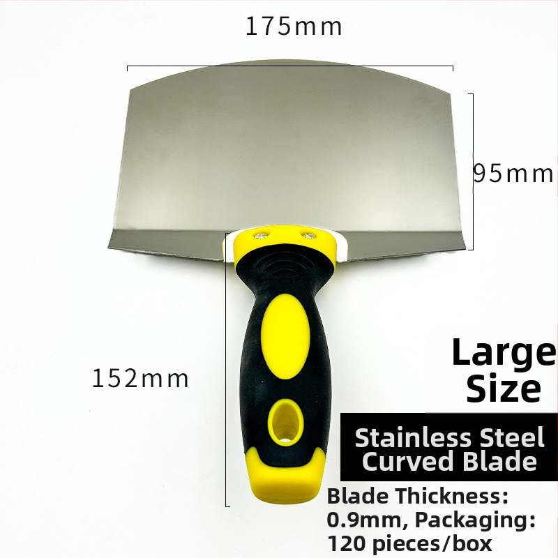 Арковидна шпатула от неръждаема стомана за шпакловка, мазилка и цимент