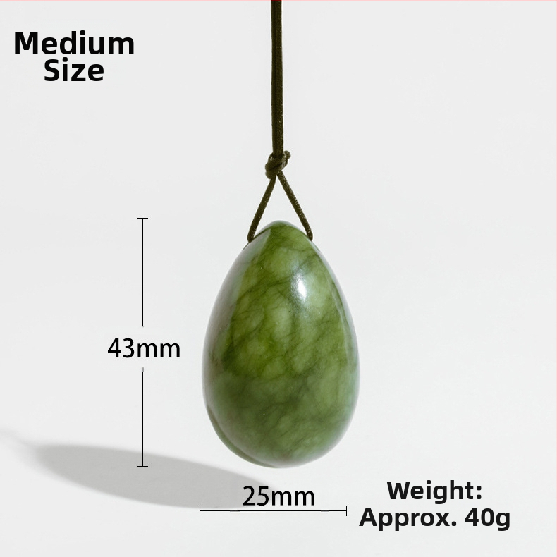 Jade masážny kameň – jade vajíčko na masáž, značka Mulsanne jade, hmotnosť 70 g, pôvod Liaoning, možnosť prispôsobenia