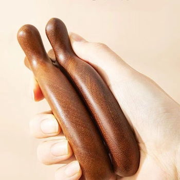 Medinis masažinis šukos iš sandalmedžio galvos odos ir veido masažai, penki dantys, meridijano dizainas