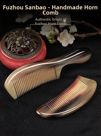 Rago šukė su oro pagalvė ilgų plaukų — meridianinis galvos masažas