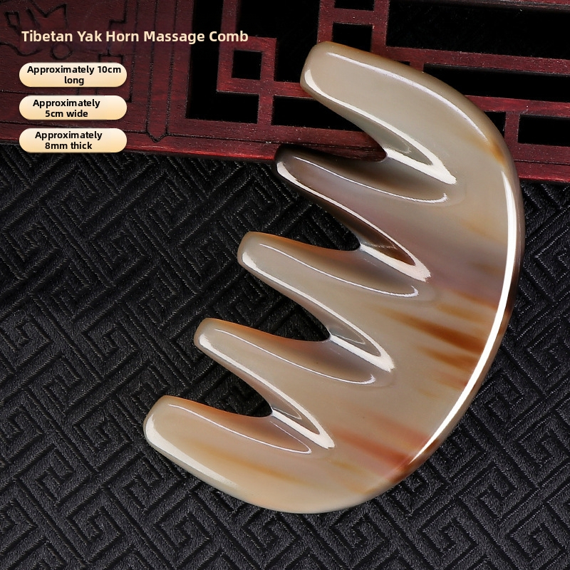 Rago šukė su oro pagalvė ilgų plaukų — meridianinis galvos masažas