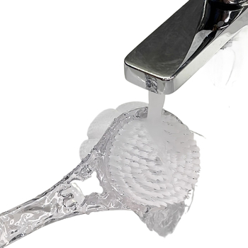 Vonios šepetėlis su ilga rankena, dvipusis, minkštos šerelės