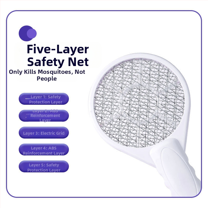 Електрическа уловка за комари с UV лампа, алуминиева мрежа, обхват до 10㎡, ABS корпус, ръчно електрическо убийство