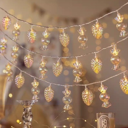 Lampă suspendată LED cu lumini în formă de scoică și lumini stelare, șiruri intermitente, modelul 050, tensiune de intrare ≤36V, formă abstractă