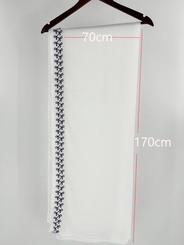Abaya brodată, rochie lungă cu mâneci tip aripă, 95% poliester