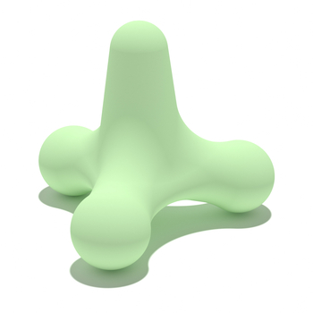 Miofascialinis masažo kamuolys su keturių kampų dizainu – silikoninis, nereikia pripūsti, skirta pečių ir pėdų raumenų atsipalaidavimui, reabilitacijai