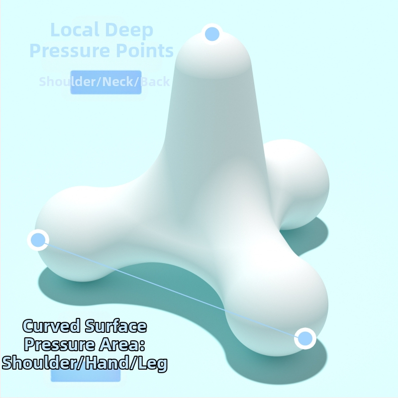 Myofasciálna masážna lopta so štvorcovým dizajnom – silikónová, nenafukovateľná, na uvoľnenie ramenných a chodidlových svalov, rehabilitácia