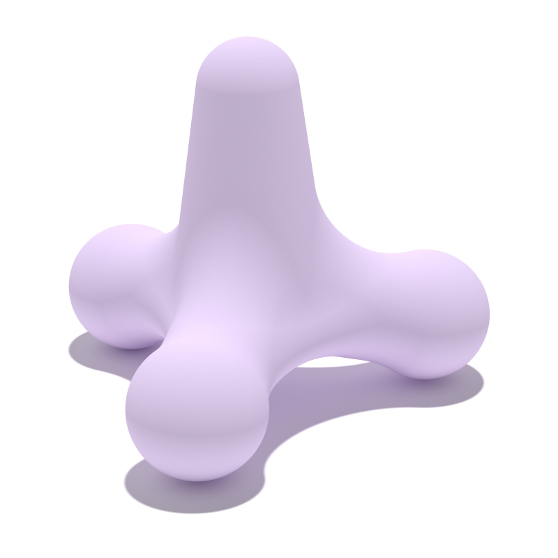 Miofascialinis masažo kamuolys su keturių kampų dizainu – silikoninis, nereikia pripūsti, skirta pečių ir pėdų raumenų atsipalaidavimui, reabilitacijai